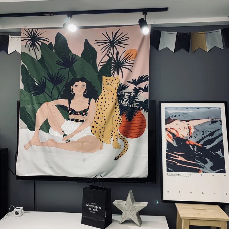 INS полиэстер висячая ткань фоновый гобелен в скандинавском стиле декоративный