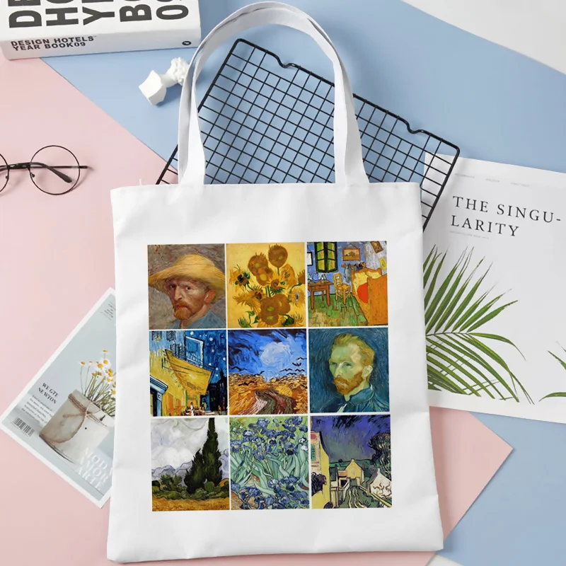 

Van Gogh shopping bag eco shopping bolso bolsas de tela jute bag grocery bag bolsa compra shoping fabric grab