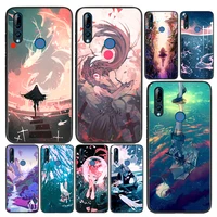 silicone cover anime animation art for huawei honor 9 9x 9n 8s 8c 8x 8a v9 8 7s 7a 7c pro lite prime play 3e phone case