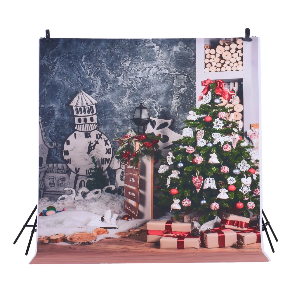 1 5*2 м фото Фон фотографии фоны цифровая печать Рождественская елка подарок
