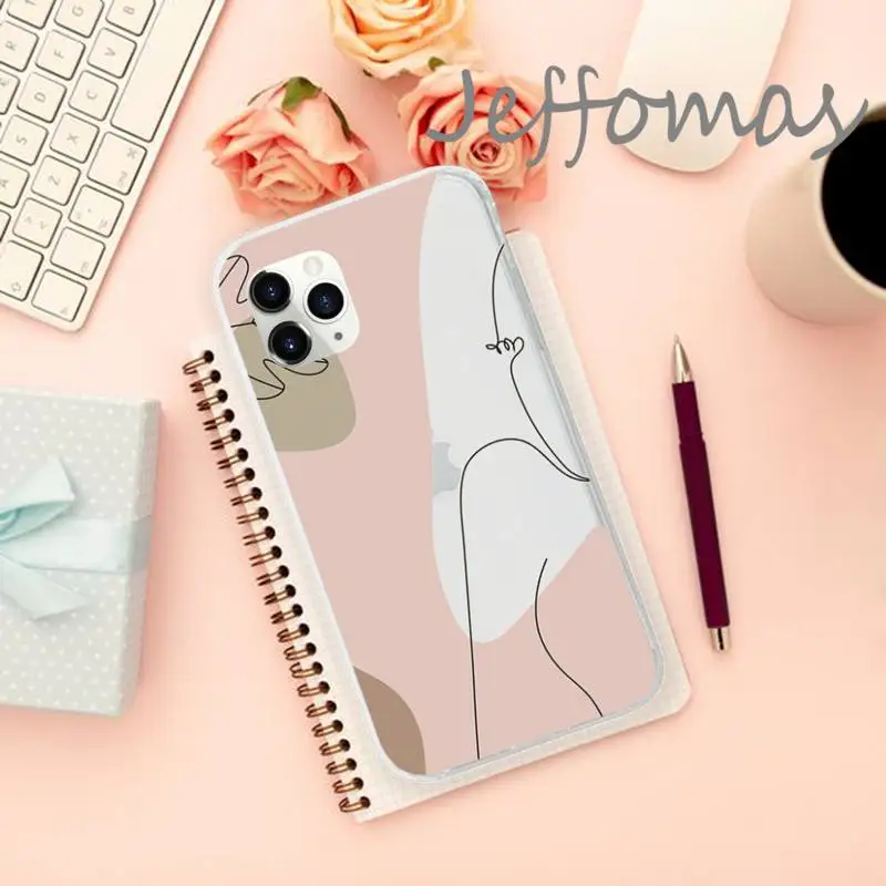 

Line art unique design fashion Phone Case Transparent soft For iphone 5 5s 5c se 6 6s 7 8 11 12 plus mini x xs xr pro max