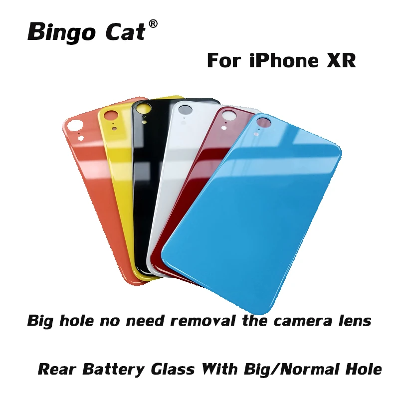10 шт. Задняя крышка батареи стекло Корпус для iPhone XR задняя дверь в сборе замены