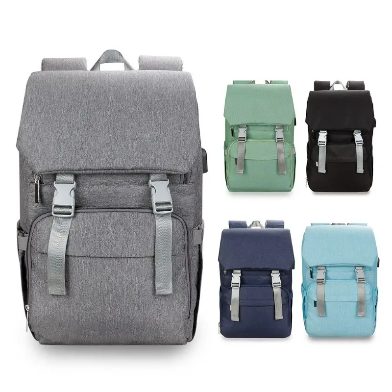 

Baby Diaper Backback Large Capacity Mummy Nappy Bag Multifunctional USB Daypack