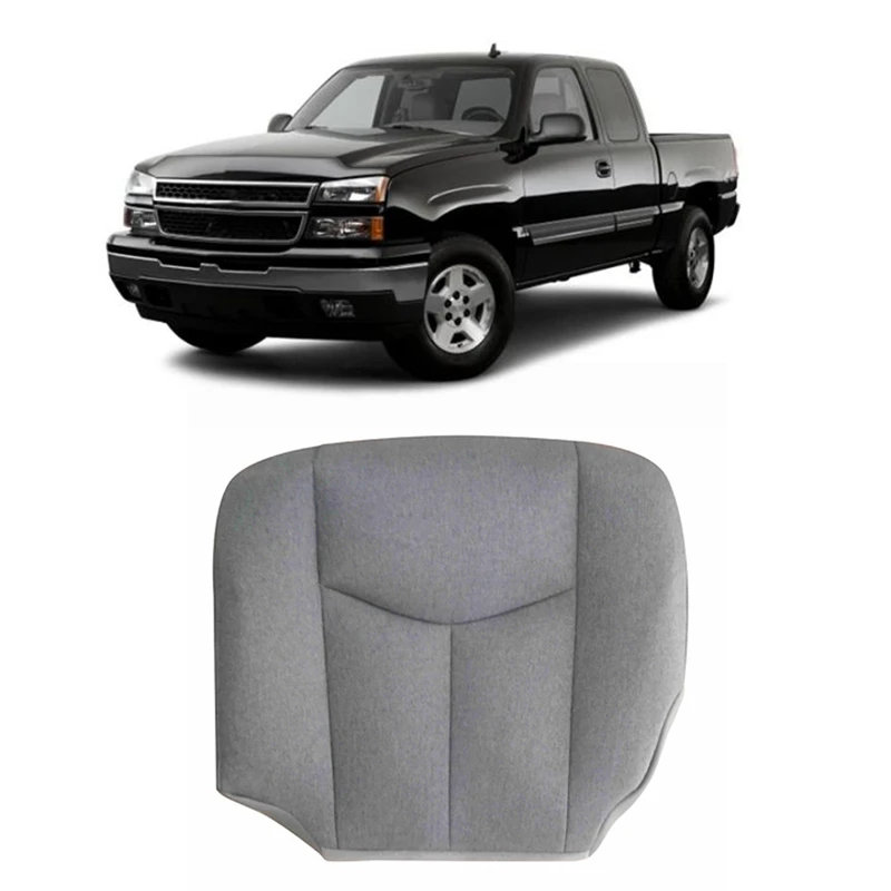 

for Chevy Silverado 1500 2500 GMC Sierra Avalanche 2003 2004 2005 2006 Driver Bottom Seat Cover Gray