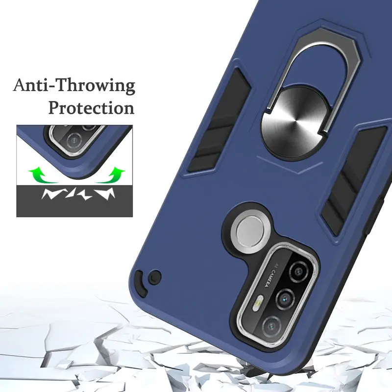 

For OPPO A53 2020 Case Armor High Quality TPU Frame With Finger Ring Stand Shockproof Back Cover For OPPO A53 A32 A33 2020 Cover