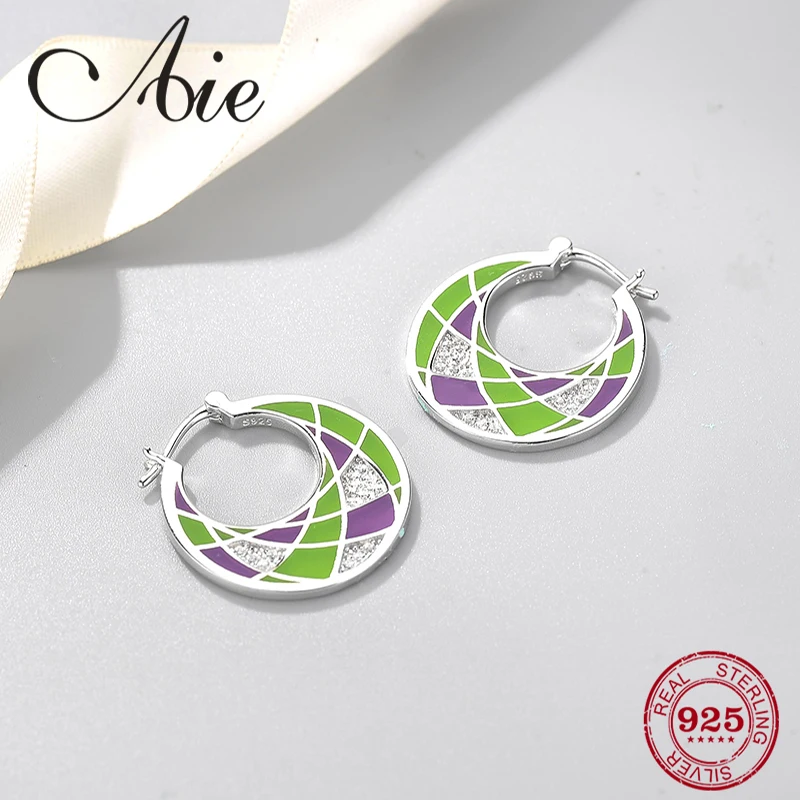 Модные вечерние серьги с разноцветной эмалью из стерлингового серебра 925 пробы