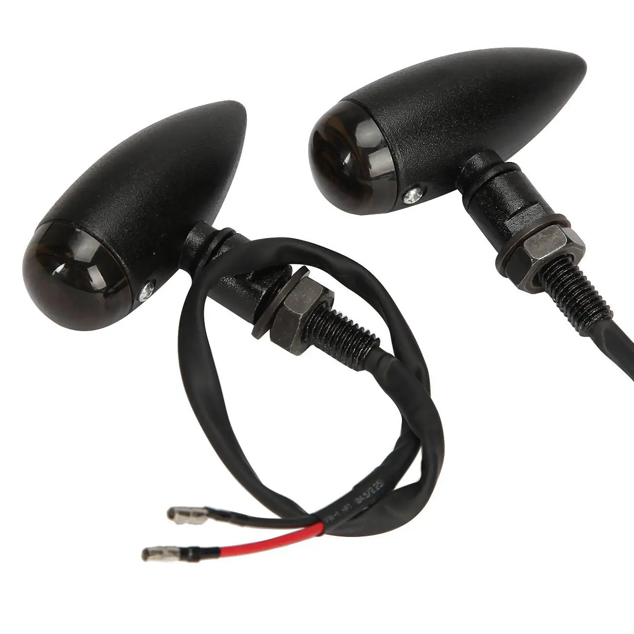 

2x Black Bullet Universal Motorcycle Turn Signal Indicator Amber Blinker Lights