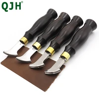 ebony handle leather edge creaser leathercraft marking edge decorate line tool stainless steel blade shallow groove press line