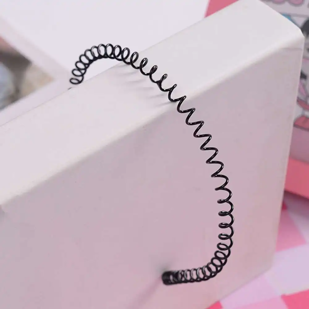 

7pcs New Metal Headband Black Hair Hoop Hairband Multi-Style Unisex Flexible