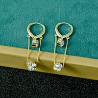 korean style tassel love ladies earrings flash diamond chain long personality niche design ins fashion jewelry earrings