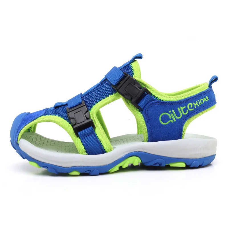 

2021 platform Hollow sandals childrens summer leather shoes children, ribbon sports boys girls kids