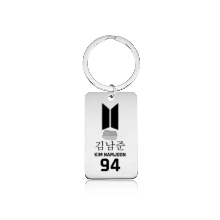 Kpop bangtan boys "Jin" "V" SUGA "RM" и т. д. Готический аккорер персонаж картина брелок из нержавеющей стали для женщин мужчин Bangtan ювелирные изделия