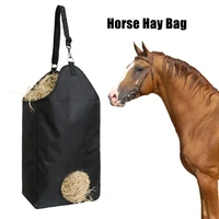 2021 slow feed hay bag oxford fabric portable out hole reduce farm supplies outdoor horse riding feeder bag equestrian supplies