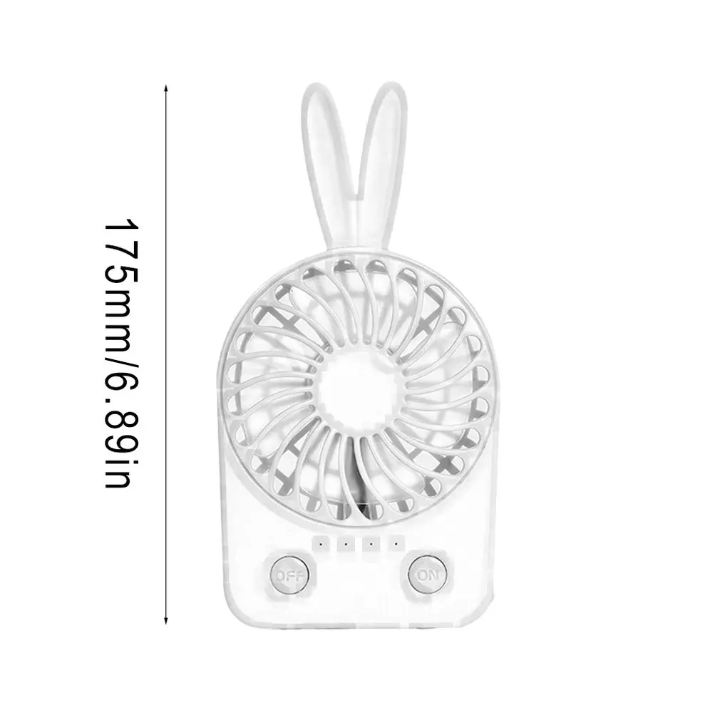 

Creative Personality Portable Usb Cartoon Mini Rabbit Charging Children Small Fan Student Fan Summer Portable Small Fan