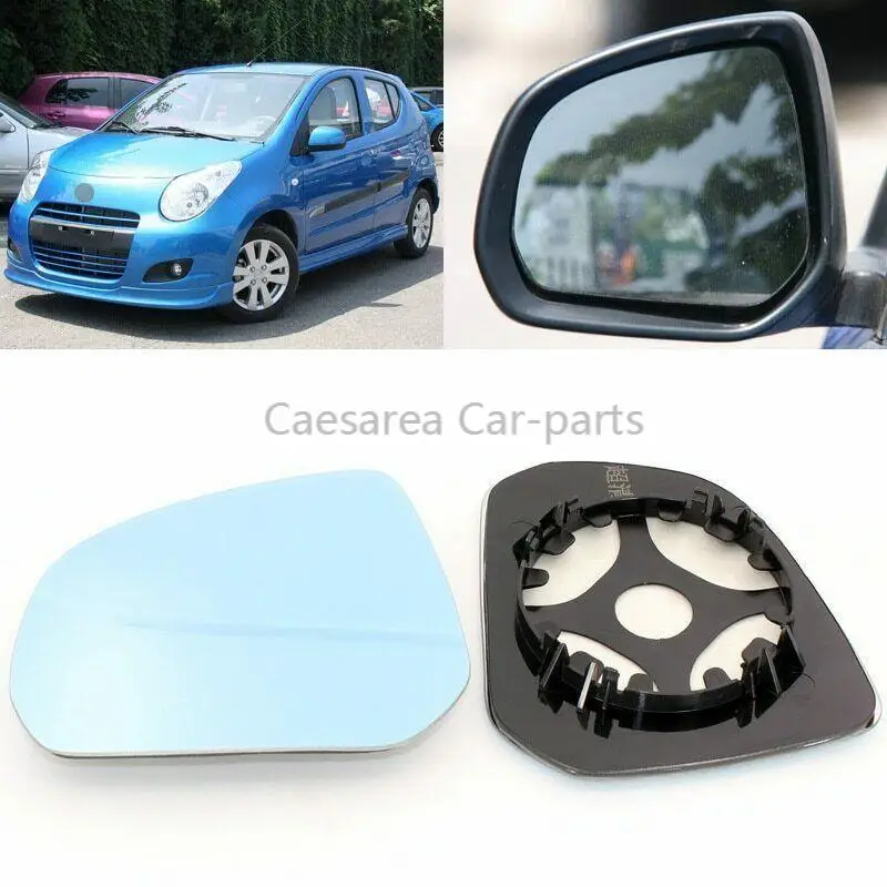 

For Suzuki Alto 2006-2016 Side View Door Mirror Blue Glass With Base Heated