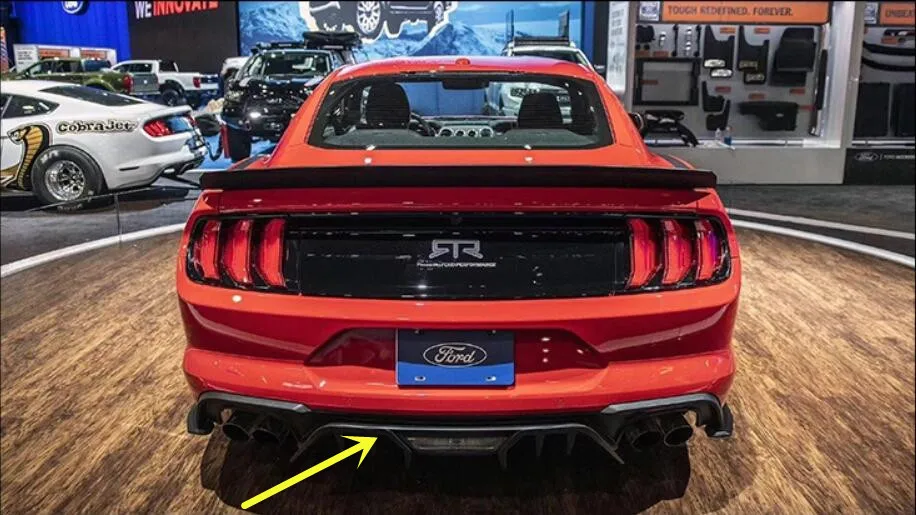 Diffuser Автомобильный ABS передний диффузор бампера для губ с наконечниками боковая юбка решетка спойлера RTR-style подходит для Ford Mustang - Цвет: Diffuser