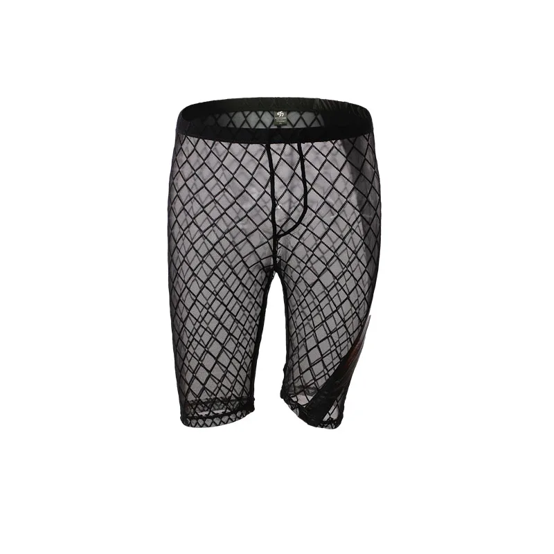 Sexy Breathable Boxers  Boxershorts Men Transparent Mesh Pants Men Sexy Wear Low Waist Boxers Mens UnderPants Male Boxers