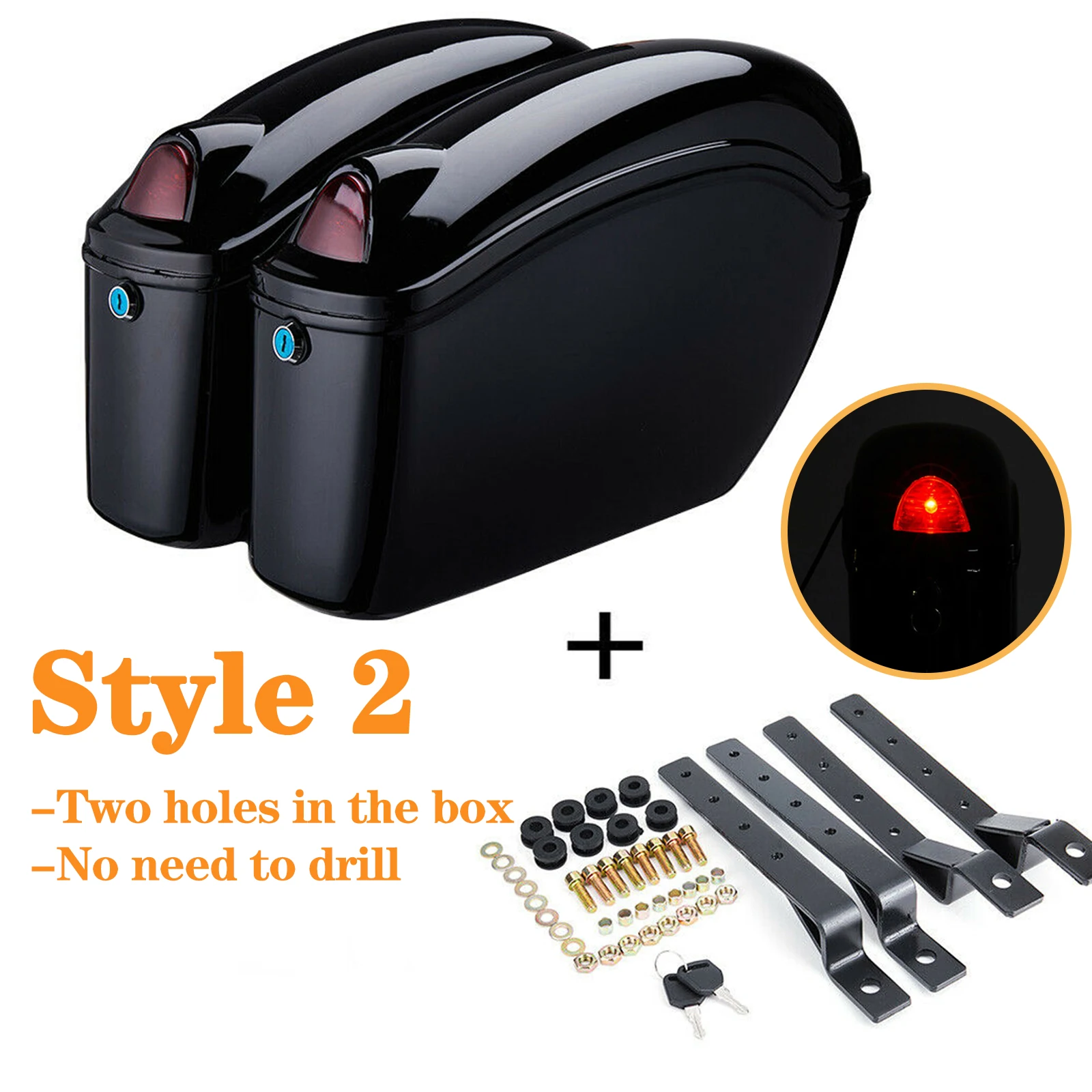 

Motorcycle Luggage Trunk Bags Hard Brackets Bag Saddlebag Light Brackets For Shadow Vulcan Vstar Cruiser