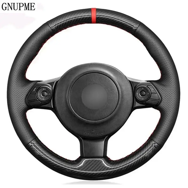 

Black Carbon Fiber Leather Car Steering Wheel Cover For Toyota 86 2016-2019 Yaris 2016-2019 Subaru BRZ 2016-2019