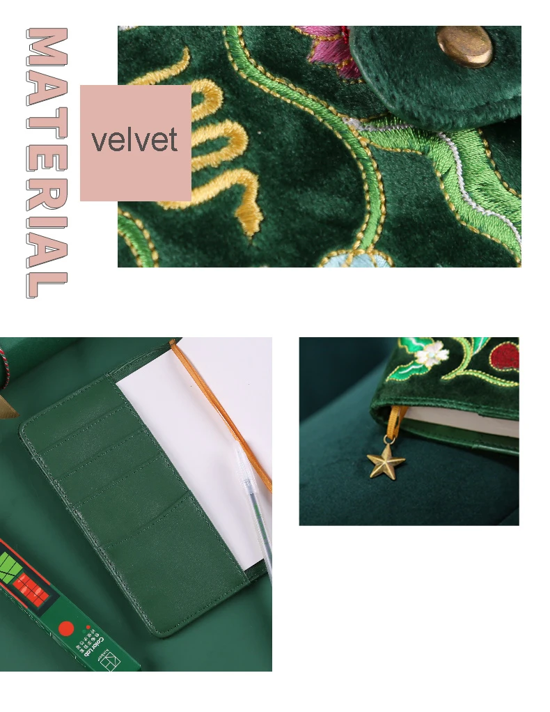 

Kinbor Embroidery Hand Account Notebook Ledger Literary Efficiency Plan Diary Calendar Book Creative Stationery For School Offic