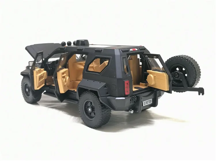 Новинка 1/32 г. PATTON SUV Грузовик литая модель автомобиля игрушка джип для детей звуковое освещение Вытяните назад Подарки
