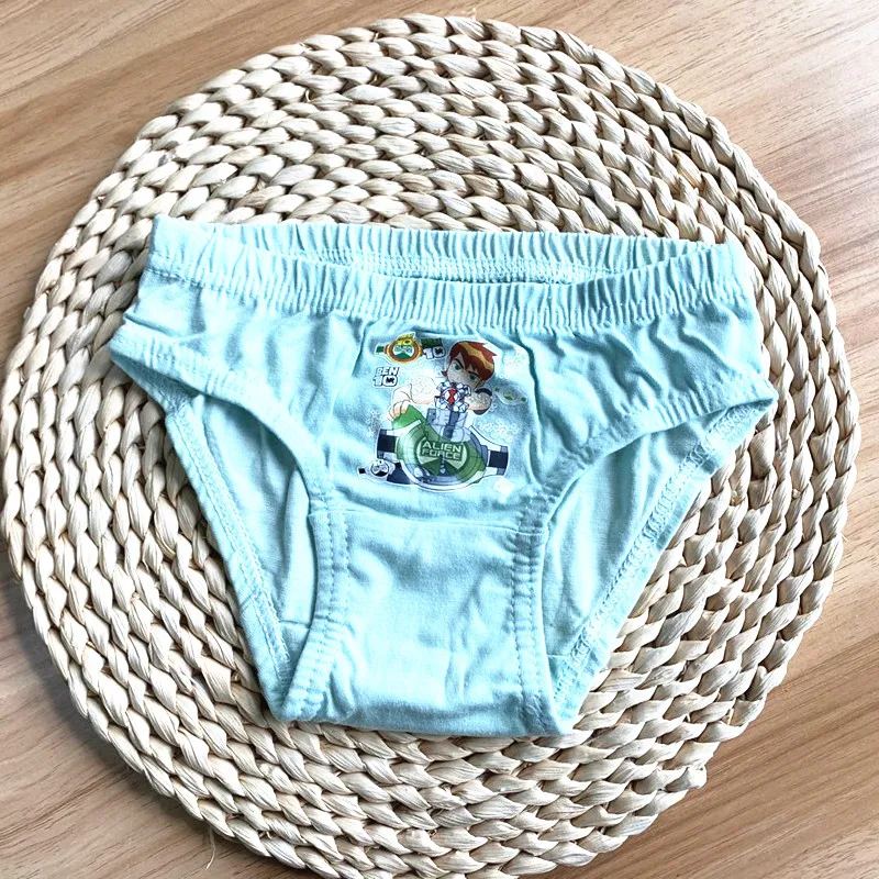 5 Mixed Hair Softening Boys Cartoon Printing Cotton Briefs Children's Underwear Three Yards -12 TNM0034 | Детская одежда и