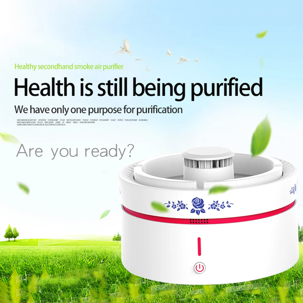 

Smokeless Ashtray Smoke Grabber Ashtray Odor Eliminator Air Detector Purifier for Home Office Car