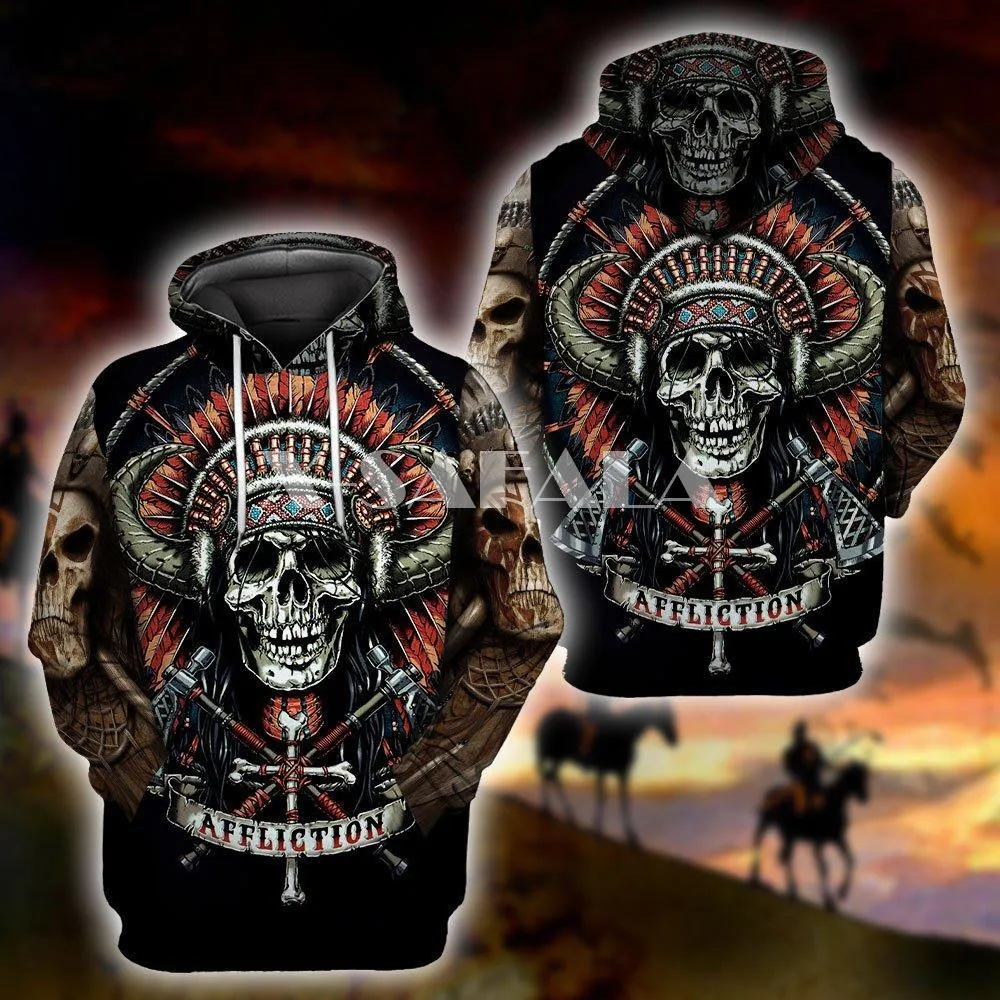 

Толстовка унисекс, с 3D-принтом черепа, на молнии