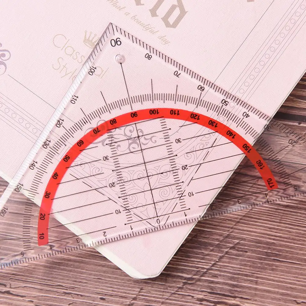 15cm Students Stationery Office Multi-function Set Square Triangle Multifunctional Ruler Protractor Coordinate Rulers | Канцтовары для
