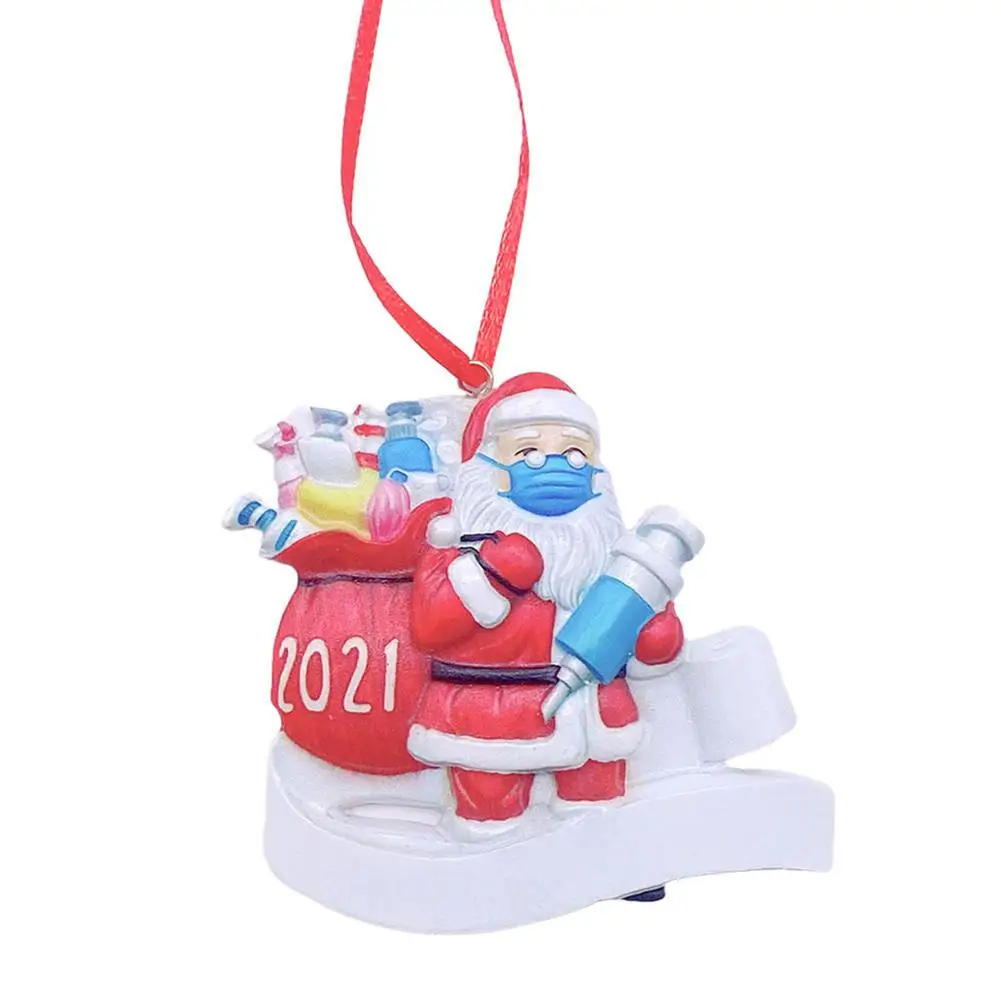 

2021 DIY Name Blessings Hanging Resin Christmas Ornament Set Cute Patterns For Holiday Decoration Gifts