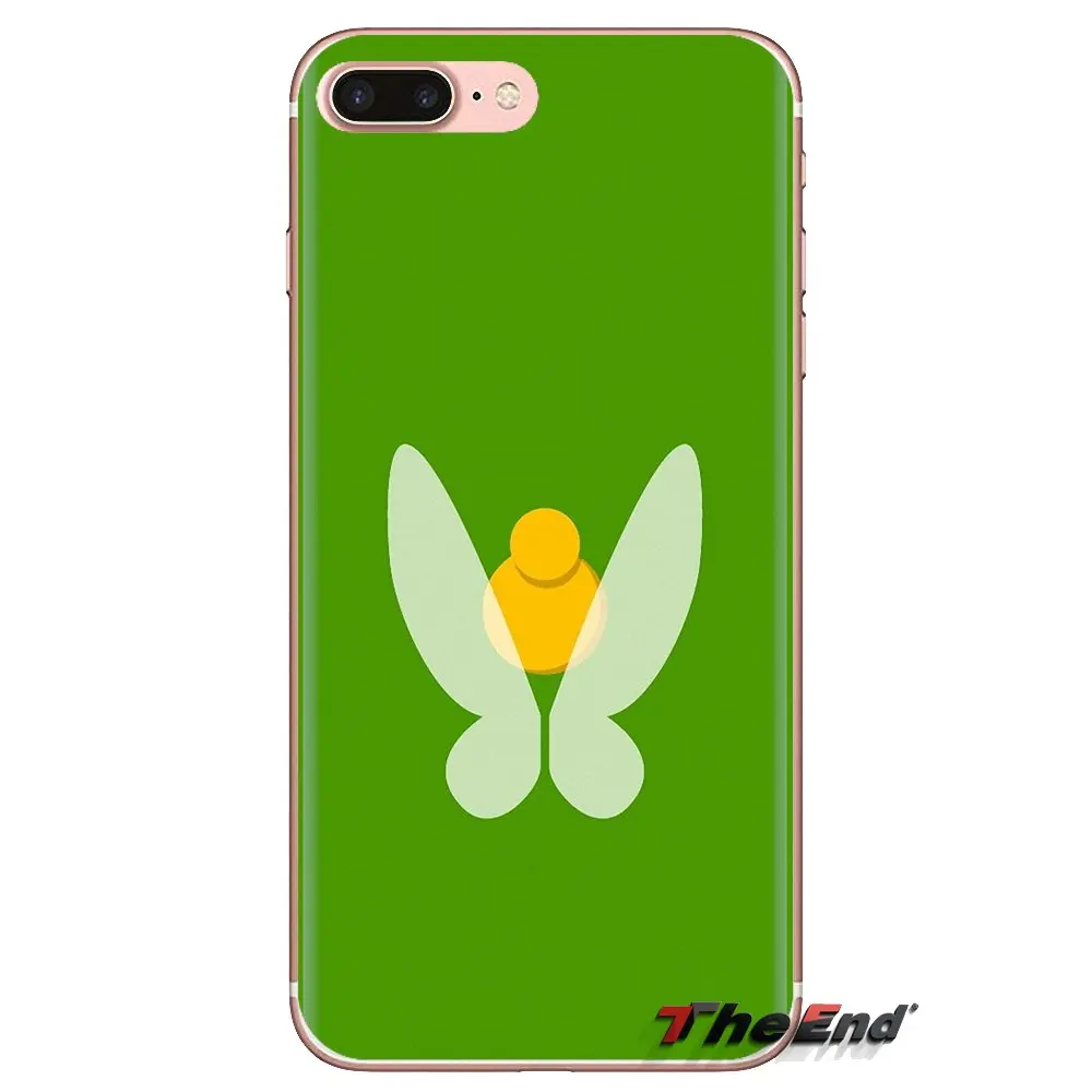 Transparent Soft Shell Covers For Samsung Galaxy S2 S3 S4 S5 MINI S6 S7 edge S8 S9 Plus Note 2 3 4 5 8 Coque Fundas Tinkerbell |
