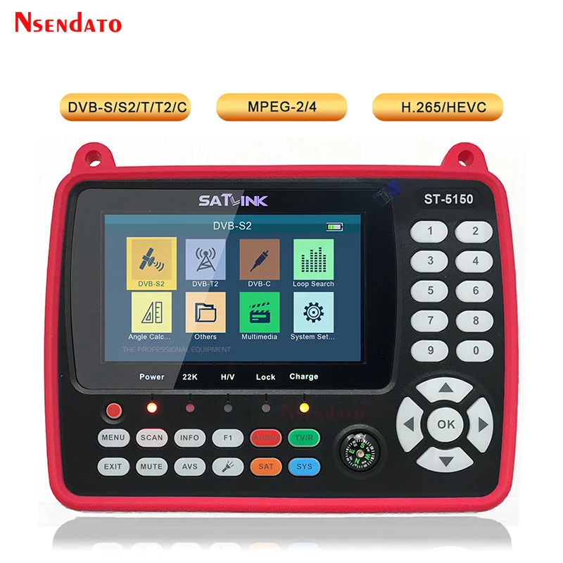 Спутниковый искатель спутникового сигнала Satlink ST-5150/T2/C COMBO спутниковый с экраном 4
