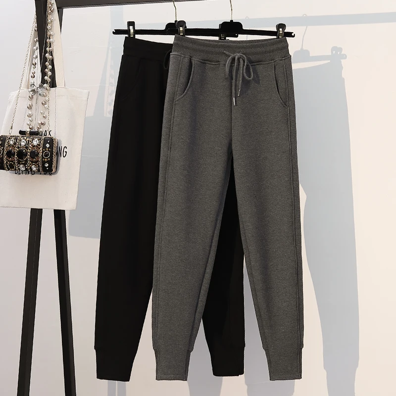 

Dark gray Sweatpants for Women 2021 Autumn New Baggy Fashion Oversize Sports Pants Balck Trousers Female Joggers Streetwear big