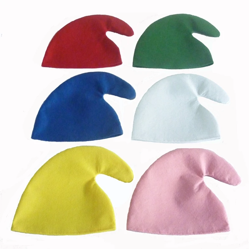 

Simple Elves Hat Christmas Hat Keep Warm Festival Costume Cosplay Show Props Multi-color Hats Xmas Headwear Decorations