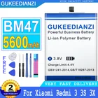 Аккумулятор GUKEEDIANZI BM47 5600 мА  ч, для Xiaomi Redmi 3, 3S, 3X, Xiaomi Hongmi, Redmi 4x, Redmi 4x, Redmi 4x, Redmi 3S, Redmi 3X