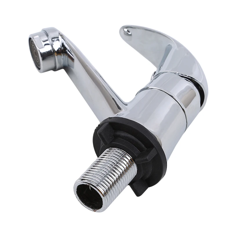 

High Quality Chrome Deck Mount Bathroom Basin Faucets Single Handle Single Hole Bath Tap Cold Water Tap