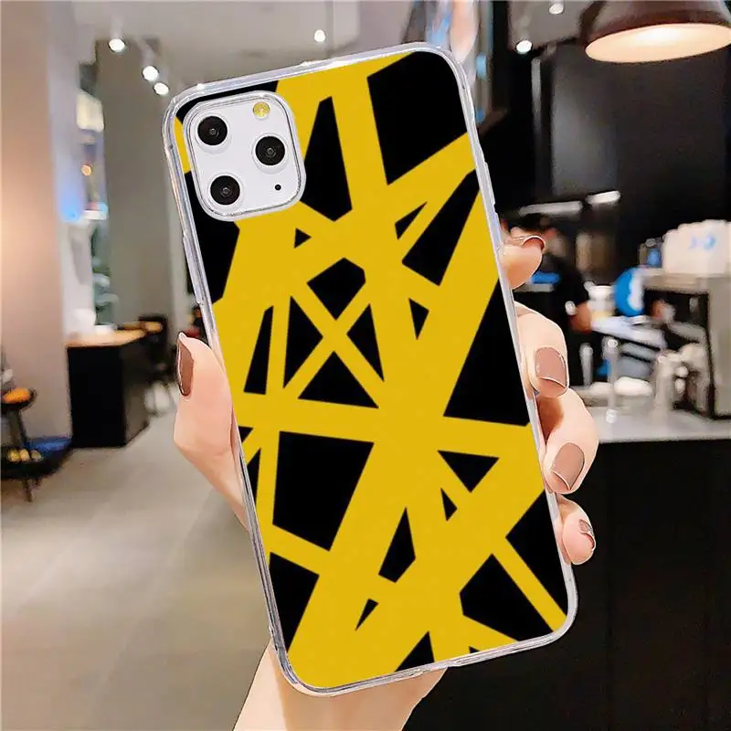 

Eddie Van Halen Graphic Guitar Phone Case Transparent soft For iphone 5 5s 5c se 6 6s 7 8 11 12 plus mini x xs xr pro max
