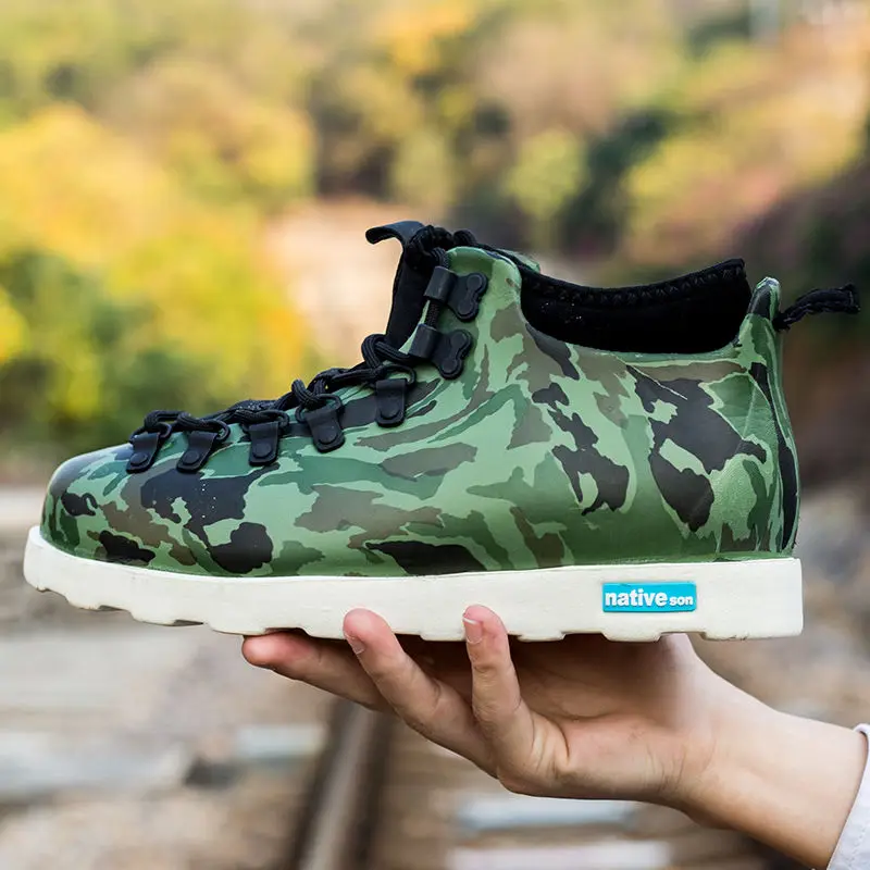 Непромокаемые ботинки Светильник Кроссовки для рыбалки Мужские зеленые