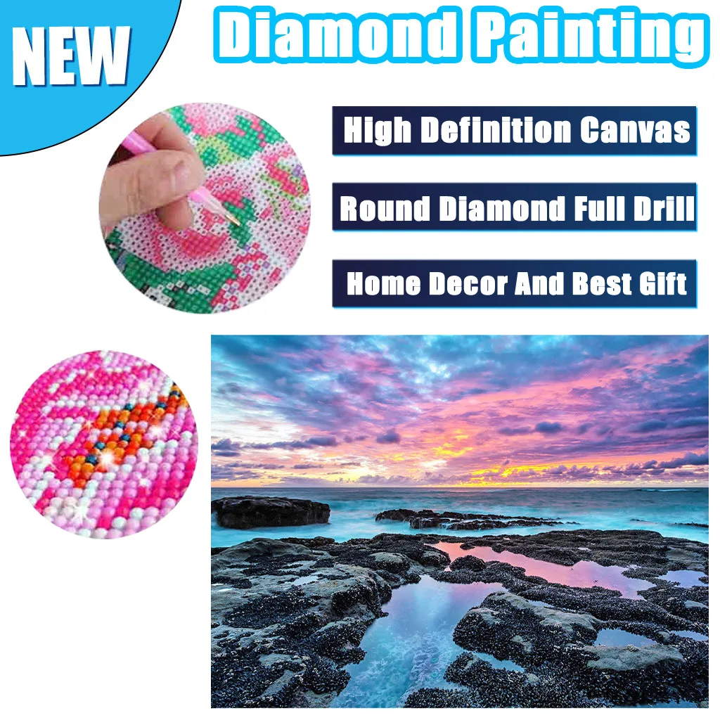 5d Embroidery Paintings Rhinestone Pasted Diy Diamond Painting Cross Stitch Full Drill 30x40cm Wall Decor Drop Ship | Дом и сад