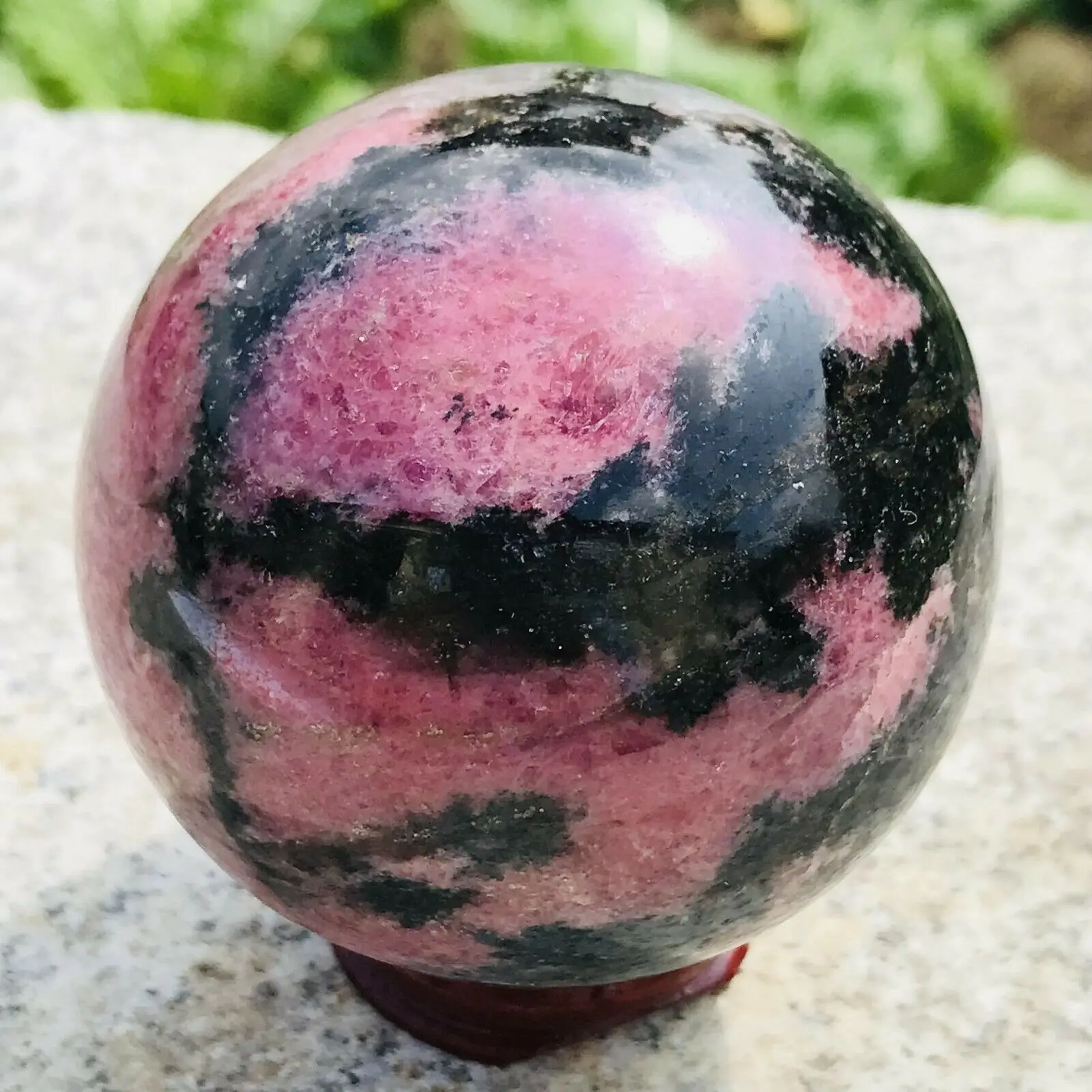 

Natural Rhodonite Quartz Sphere Crystal Ball Reiki Healing
