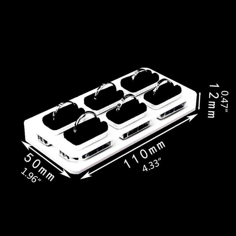 

Acrylic Square Jewelry Holder Photography Props Cosmetics Rings Display Stand Pad Necklace Ornaments Stud Holder Rack