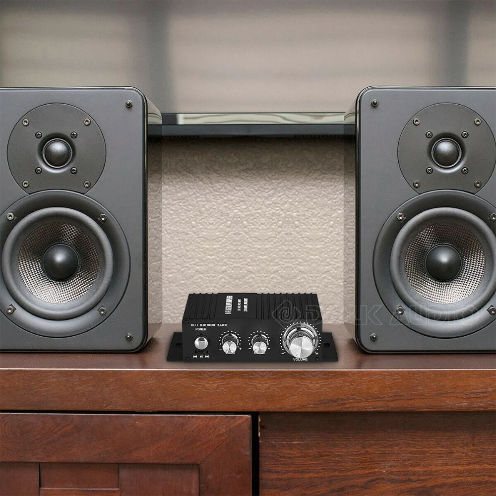 HiFi 100 Вт 2,0 канальный Bluetooth усилитель мощности стерео аудио приемник Цифровой усилитель для домашнего автомобиля морской USB музыкальный плеер ИК-пульт дистанционного управления