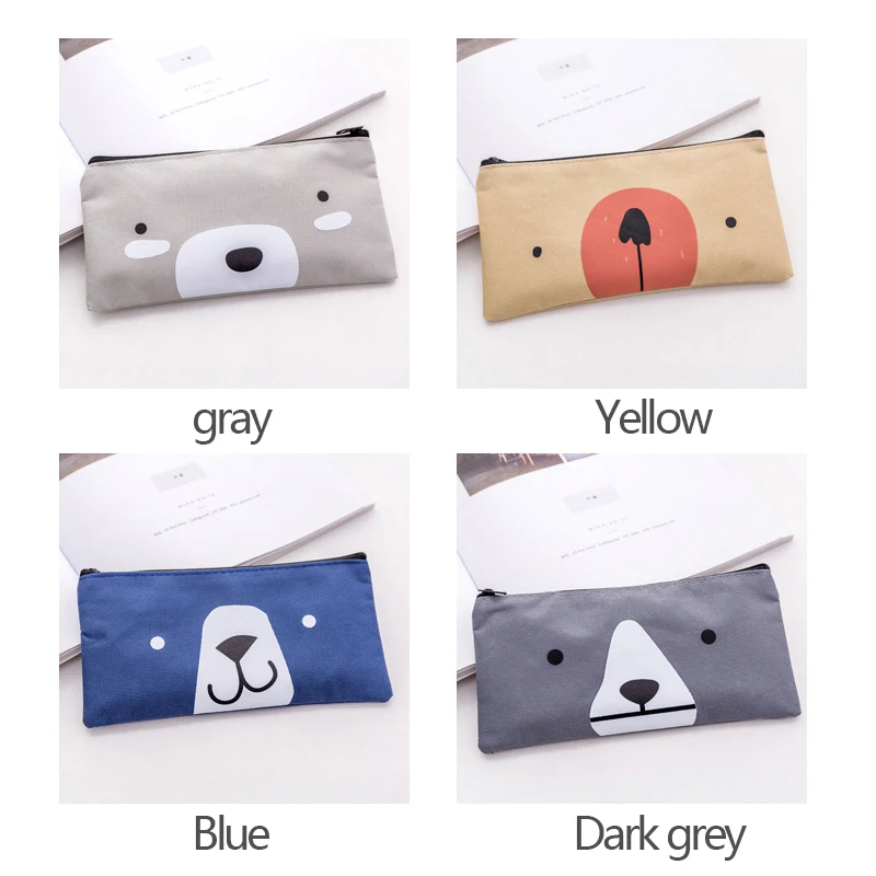 Цветной чехол-карандаш в виде носа собаки мультяшный пенал канцелярские