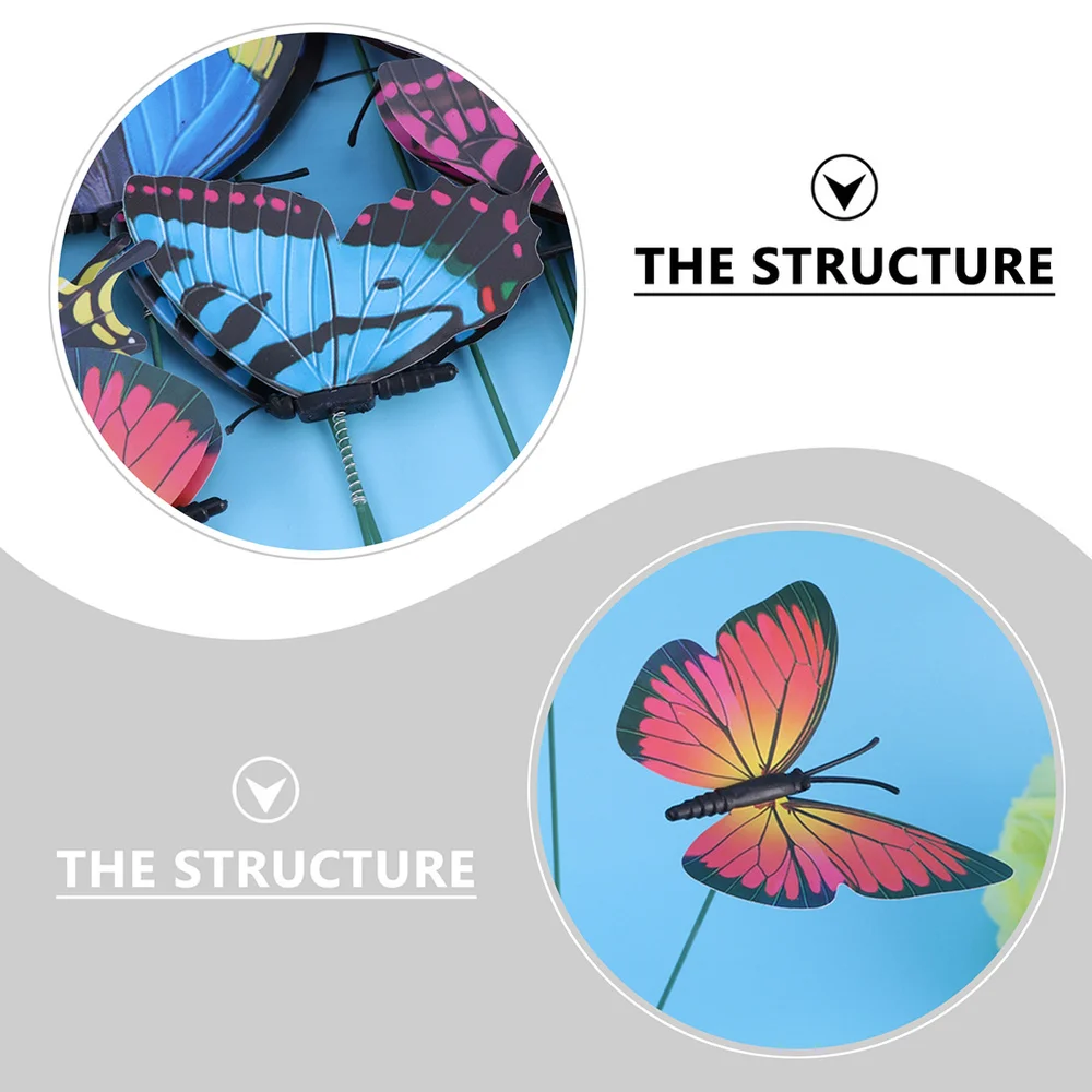 

25Pcs Butterflies Stakes Fake Butterflies Ornaments for Garden (Random Color)
