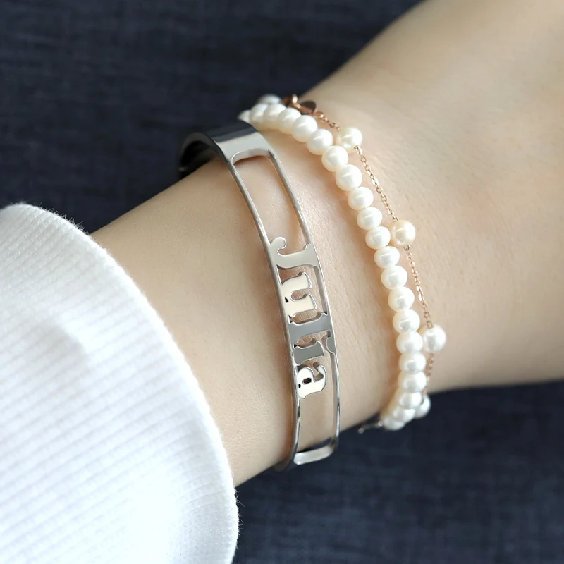 Персонализированные браслеты с табличкой ID для женщин и мужчин Cutomized из