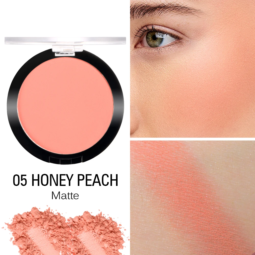 05 Honey Peach SACE LADY Румяна для лица пудра макияж матовые румяна профессиональная Румяна для щек макияж натуральный персик косметика - Цвет: 05 Honey Peach