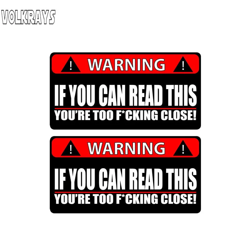 

Volkrays Предупреждение ждающие наклейки на автомобиль, если вы можете прочитать это, слишком близкие аксессуары, отражающие водонепроницаемы...