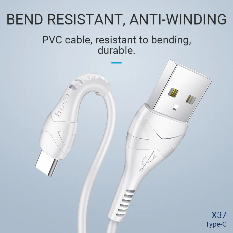 hoco зарядный кабель для lightning Micro USB C Type 2.4A передача данных провод 1м PVC зарядка