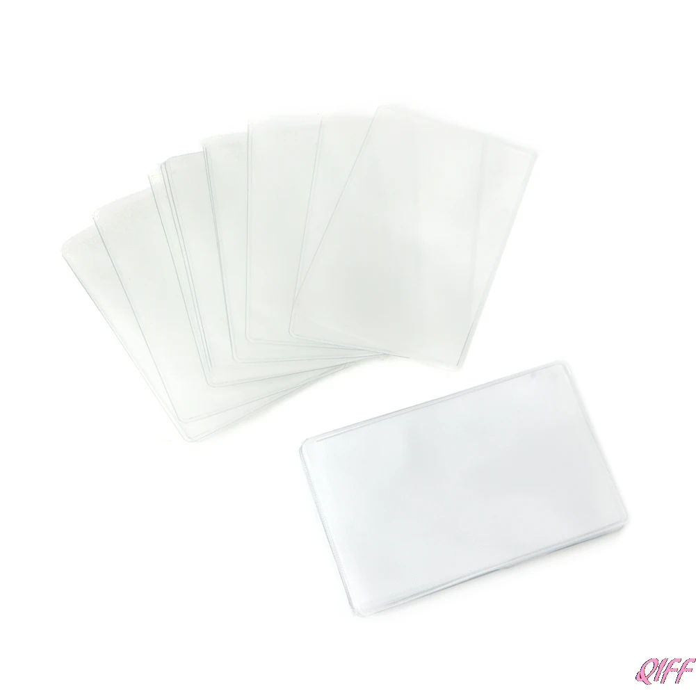 

20Pcs Rectangle Clear Plastic Work Badge Credit Card Holder Protective Case