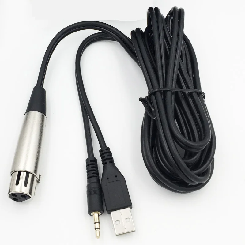 MK F200FL микрофонный аудиокабель USB с двойным кабелем 3 5 мм для F100TL MK-F200FL MK-F100TL Xlr